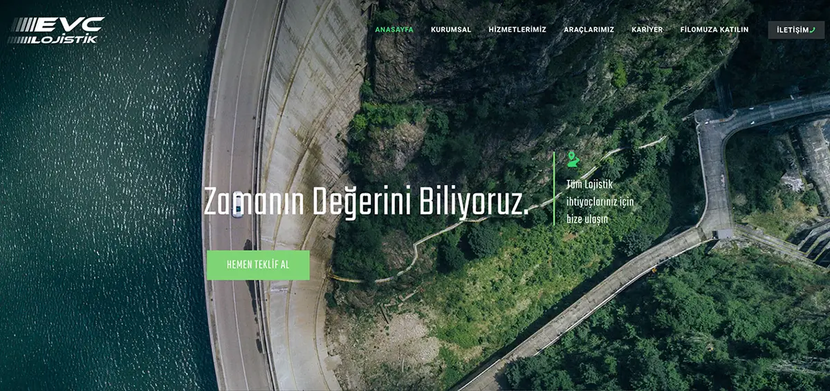 Tapir Digital - Evc Lojistik Web Sitesi